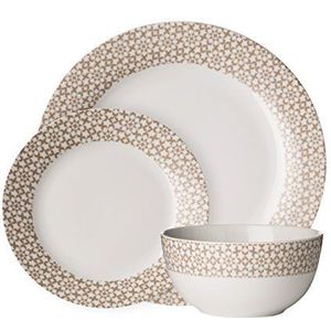 Avie Casablanca 12-delig diner Set - Beige