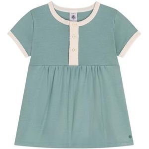 Petit Bateau Babyjurk met korte mouwen en, groen, 24 Maanden