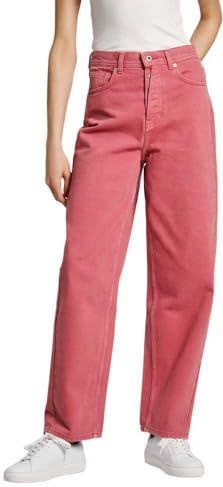 Pepe Jeans - Addison - High Rise Barrel Jeans - Rood - 33W / 30L