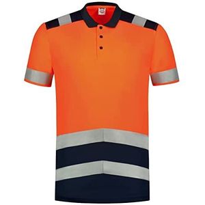 Tricorp 203007 Veiligheidswaarschuwing bicolor poloshirt, 50% polyester/50% polyester, CoolDry, 180 g/m², fluor oranje inkt, maat 7XL