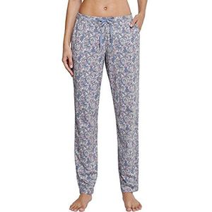 Schiesser Mix & Relax jerseybroek voor dames, extra lange pyjamabroek, blauw (jeansblauw 816), 38 NL/L