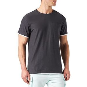 TOM TAILOR Denim Uomini Relaxed fit T-shirt met borstzak 1031157, 29476 - Coal Grey, XS