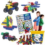 Clics bouwspeelgoed voor kinderen vanaf 3 jaar, creatief educatief speelgoed in een set van 750 stuks, bouwstenen voor meisjes en jongens, Montessori STEM-speelgoed, duurzaam speelgoed