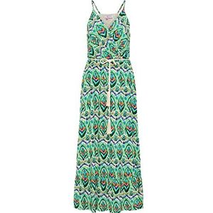 jopida Maxi-jurk voor dames, met allover-print, Groen meerkleurig, XL