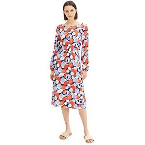 TOM TAILOR Dames Jurk 1035861, 31116 - Navy Flower Design, 40