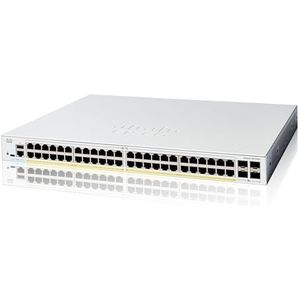 Cisco Katalysator 1300-48fp-4G Beheerde Schakelaar, 48 Haven GE, Volledige PoE, 4x1GE SFP, Beperkte Levenslange Bescherming (C1300-48FP-4G)