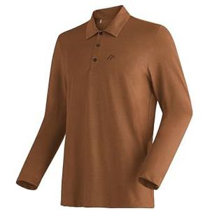 Maier Sports Long Pique Polo M Poloshirt voor heren, onderhoudsvriendelijk shirt met lange mouwen, sportieve snit
