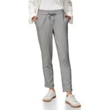 CECIL - Seersucker Broek - Blauw - Katoen - Mid Waist