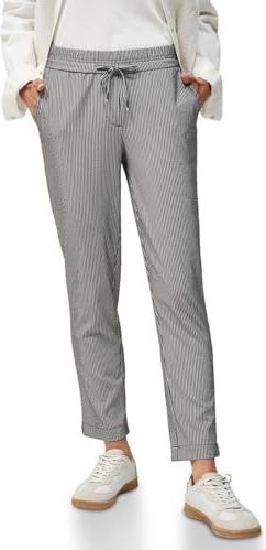 CECIL - Seersucker Broek - Blauw - Katoen - Mid Waist