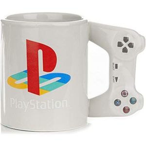 Playstation Cup in de vorm van PS4-controller, Dual Shock-koffie-/theekopje, retro gaming-drinkbeker, keramisch verzamelstuk, officieel gelicentieerd product, standaard UK-maat, 300 ml