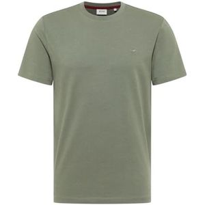 MUSTANG - Austin - Shirt - Kaki - Normale Pasvorm - Kwartmouw