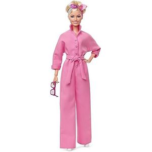 Barbie The Movie Pop, Margot Robbie als Barbie, verzamelpop in roze jumpsuit, met zonnebril en bandana, HRF29