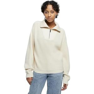 Urban Classics Oversized Knit Troyer Sweatshirt voor dames, zand, XXL