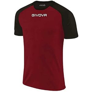 GIVOVA Shirt Capo Interlock Granata/Black Gr. XL