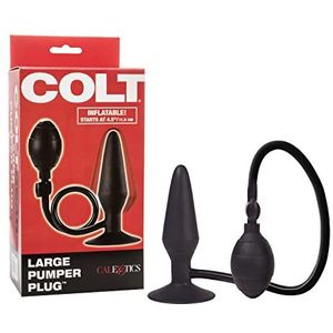 CalExotics Colt Grote Pumper Plug Siliconen Opblaasbare Buttplug, Zwart