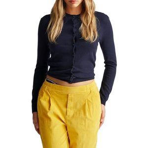 United Colors of Benetton Gebreid vest voor dames, Blauw, M