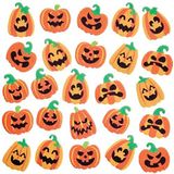 Baker Ross FX252 Pompoen vilten Stickers - Pak van 100, Halloween Stickers voor Kinderen, Stickers voor Scrapbooking en Decoreren