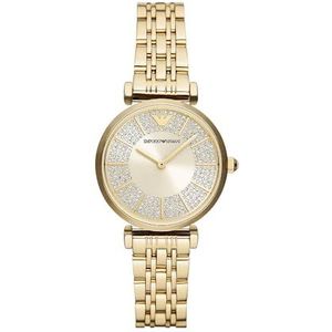 Emporio Armani Vrouwen Analoge Quartz Horloge Met Roestvrij Stalen Band AR11608, Goud, armband