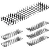 Relaxdays anti katten strip, set van 6, marter- en kattenafweer, elk 49 x 14 cm, vijvers, moestuin, kunststof, zwart