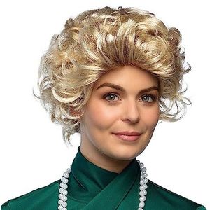 Boland 85746 - Pruik Golden Lady blond, kort met krullen, accessoires voor kostuums, carnaval, themafeest
