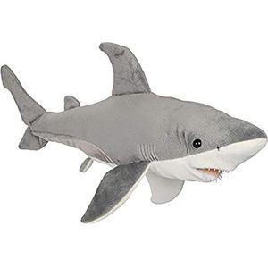 Uni-Toys - Witte haai - 50 cm (lengte) - pluche vis - pluche dier, knuffeldier