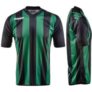 Kappa jongens vignes shirt, zwart-groen, 8 Jaar