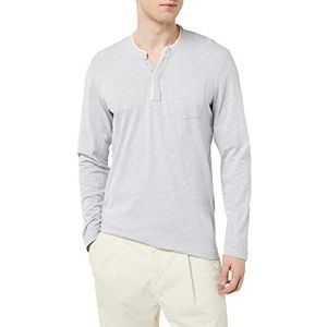 TOM TAILOR T-shirt met lange mouwen heren 1035551,15398 - Light Stone Grey Melange,L