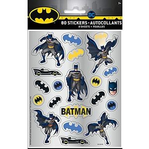 Unique 77529 Stickervellen | Batman | 4 stuks, veelkleurig, één maat