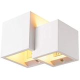 SLV wandopbouwarmatuur PLASTRA WL CUBES/wandverlichting binnen, opbouwarmatuur, wandopbouwarmatuur, plafondspot / G9 15 W wit