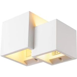 SLV wandopbouwarmatuur PLASTRA WL CUBES/wandverlichting binnen, opbouwarmatuur, wandopbouwarmatuur, plafondspot / G9 15 W wit