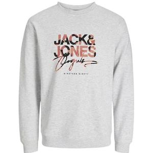JACK&JONES JUNIOR Joraruba AOP Branding Sweat Crew N MNI, helder wit/pasvorm: los, 98 cm