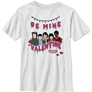 Stranger Things Unisex Kids Be Mine T-shirt met korte mouwen, wit, XL, wit, One size