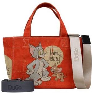 DOGO Dames Vegan Orange Medium Tote Bag - Warner Bros Tom & Jerry motief, Meerkleurig, One Size
