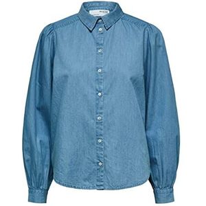 SelectedFemme Dames SLFTAMMY LS Shirt NOOS Hemd, Blauw, 36