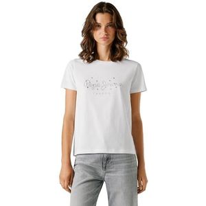 Pepe Jeans Brady T-shirt, wit (wit), L, dames, Wit (wit), L