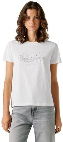 Pepe Jeans Brady T-shirt, wit (wit), L, dames, Wit (wit), L