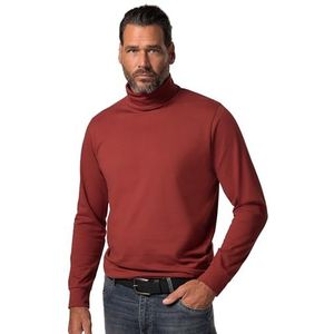 JP 1880, Heren grote maten, coltrui shirt, bruin, 4XL