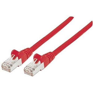 Intellinet Netwerk Patchkabel, Cat5e, 0,25 m, CCA, U/UTP, PVC, Vergulde Contacten, Snagless Cat7 kabel/Cat6A stekkers, koper, S/FTP, LSOH 1 m Rood