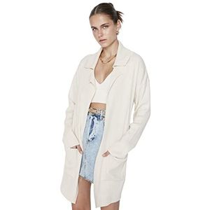 Trendyol Dames Regular Basic Polo Neck Knitwear Vest, Beige, S