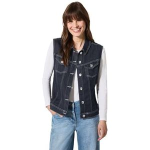 CECIL - Gilet - Denimblauw - Katoenmix - Casual Look