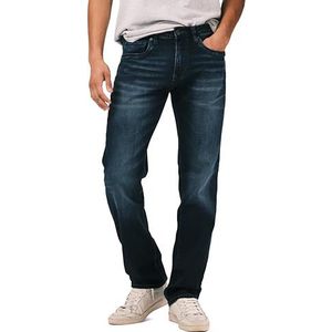 Buffalo David Bitton Heren Straight Six Jeans, Authentiek en Diep Indigo, 36W x 30L