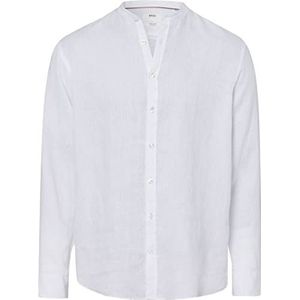 BRAX Heren Style Lars U AIRWASHED linnen overhemd hemd, wit, XXL, wit, XXL
