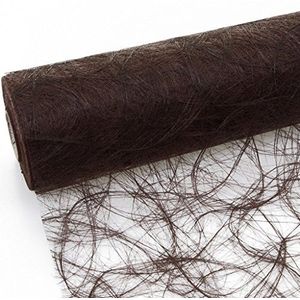 Sizoweb Tafelloper - 25 meter rol + 100 decoratieve harten gratis (30cm breed, in chocolade)