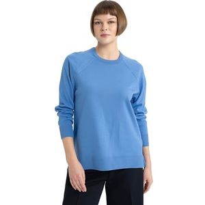 DeFacto Gebreide damesmode - stijlvolle gebreide trui blouses & tunieken voor dames - keuze aan truien - fijn gebreide truien en truien, royal, S