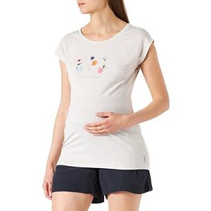 ESPRIT Maternity Dames T-shirt met korte mouwen, Oatmeal Melange - 006, 40