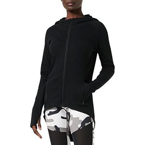 Urban Classics Dames sweatjack Ladies Athletic Interlock Zip Hoodie Hoodie met ritssluiting, zwart (black 7), M