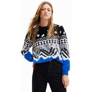 Desigual Black JERS_Colorado 2000 Pullover Sweater, XL