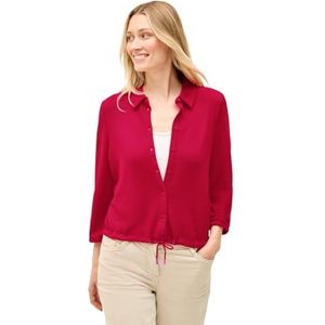 Hoodie - Glazed Apple Red - Korte Stijl - Blousekraag - Knoopsluiting