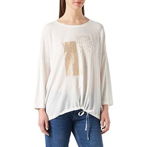 Samoon T-shirt voor dames, Offwhite patroon, 44 NL
