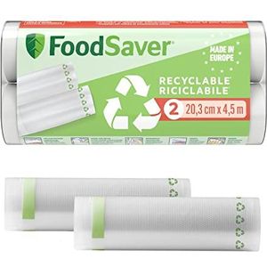 Foodsaver Herbruikbare vacuümzakken voor FoodSaver-apparaten, BPA-vrij, meerverpakking, 5 rollen, 36 zakken